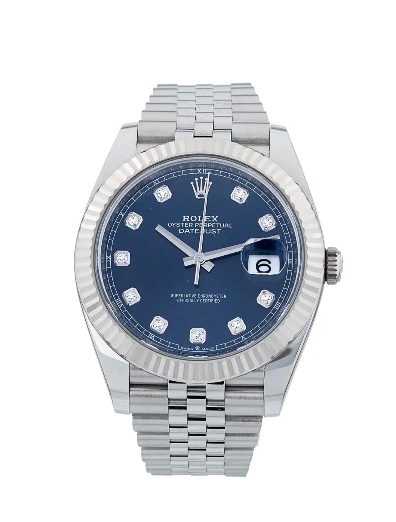 Rolex Datejust 41 Blue Diamond Dial Jubilee 2021 Full Set