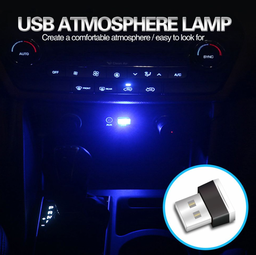 LED Ambiente Interior USB para Auto – Luz Neon Estilo Premium (Pack 3)