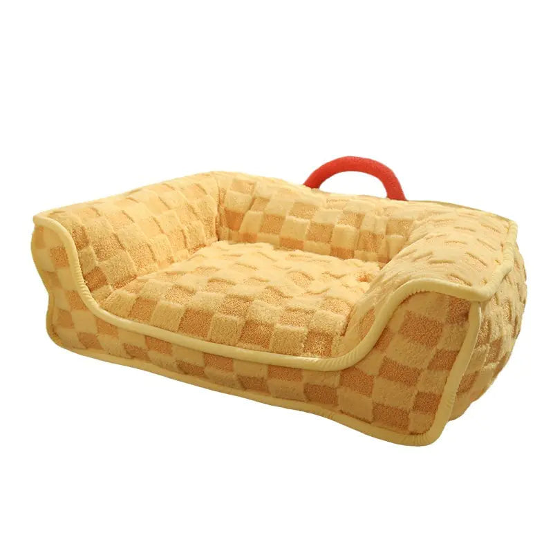 Cama y Tapete de Invierno para Mascotas - Casita Acogedora para Perros