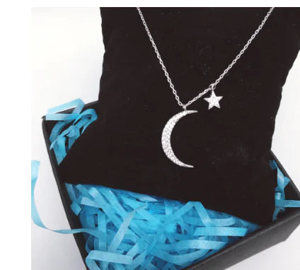 Collar Chomel de Luna y Estrella para Mujeres, Diseño Chic