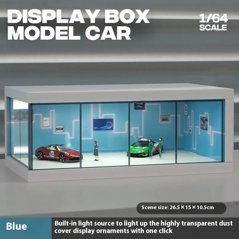 Vitrina Premium LED para Modelos a Escala 1:32 / 1:64 – Display Box de Exhibición Automotriz