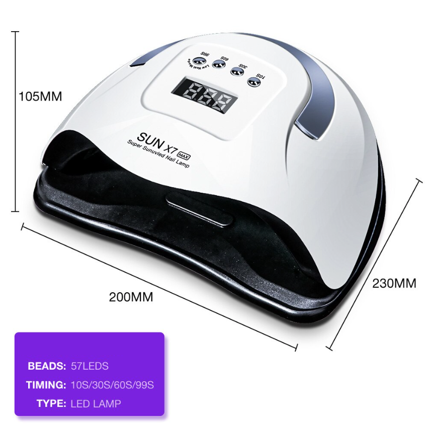 Lámpara UV/LED Profesional 220W – Secado Rápido para Uñas Gel