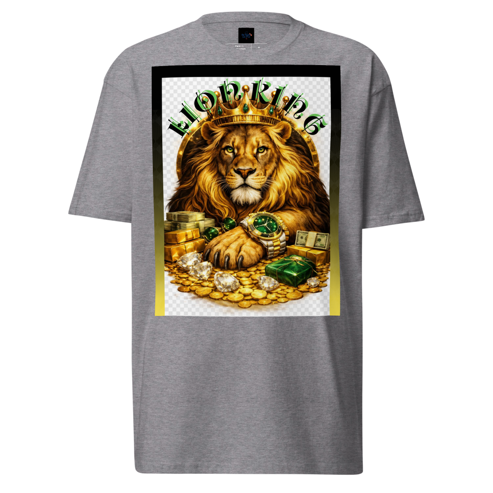 Diseño de Lion para Camiseta Pesada de Calidad Superior para Hombre | De Todo un Poco PR