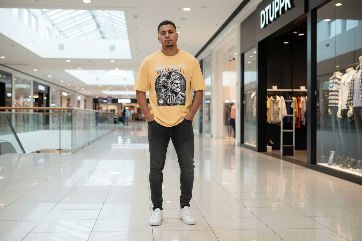Camiseta Pesada  Diseño de Mentality Premium | DTUPPR