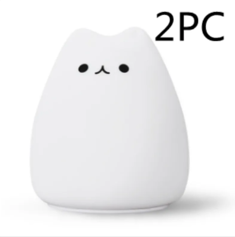 Luz Nocturna LED de Silicona para Bebé – Toque Suave, Recargable y Multicolor