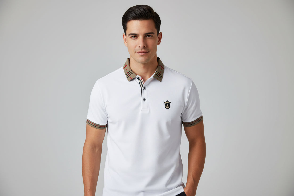 Men's Short Sleeve Polo Shirt - Summer Fashion Cotton