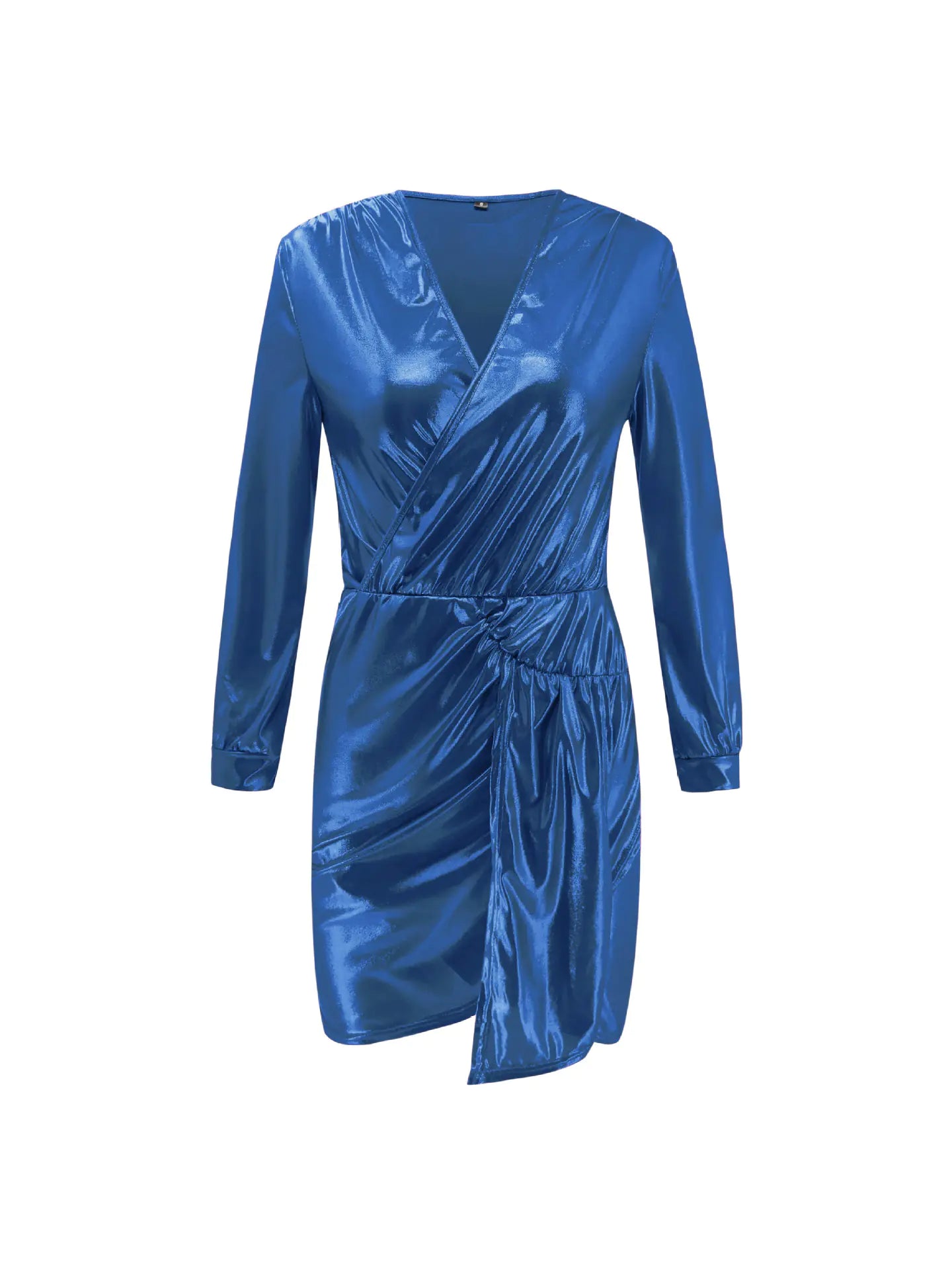 Chic V-Neck Long Sleeve Mini Dress