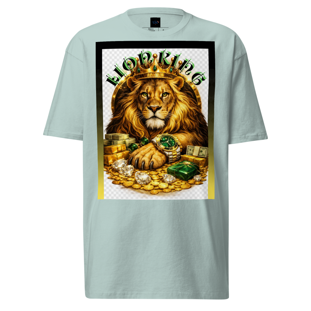Diseño de Lion para Camiseta Pesada de Calidad Superior para Hombre | De Todo un Poco PR