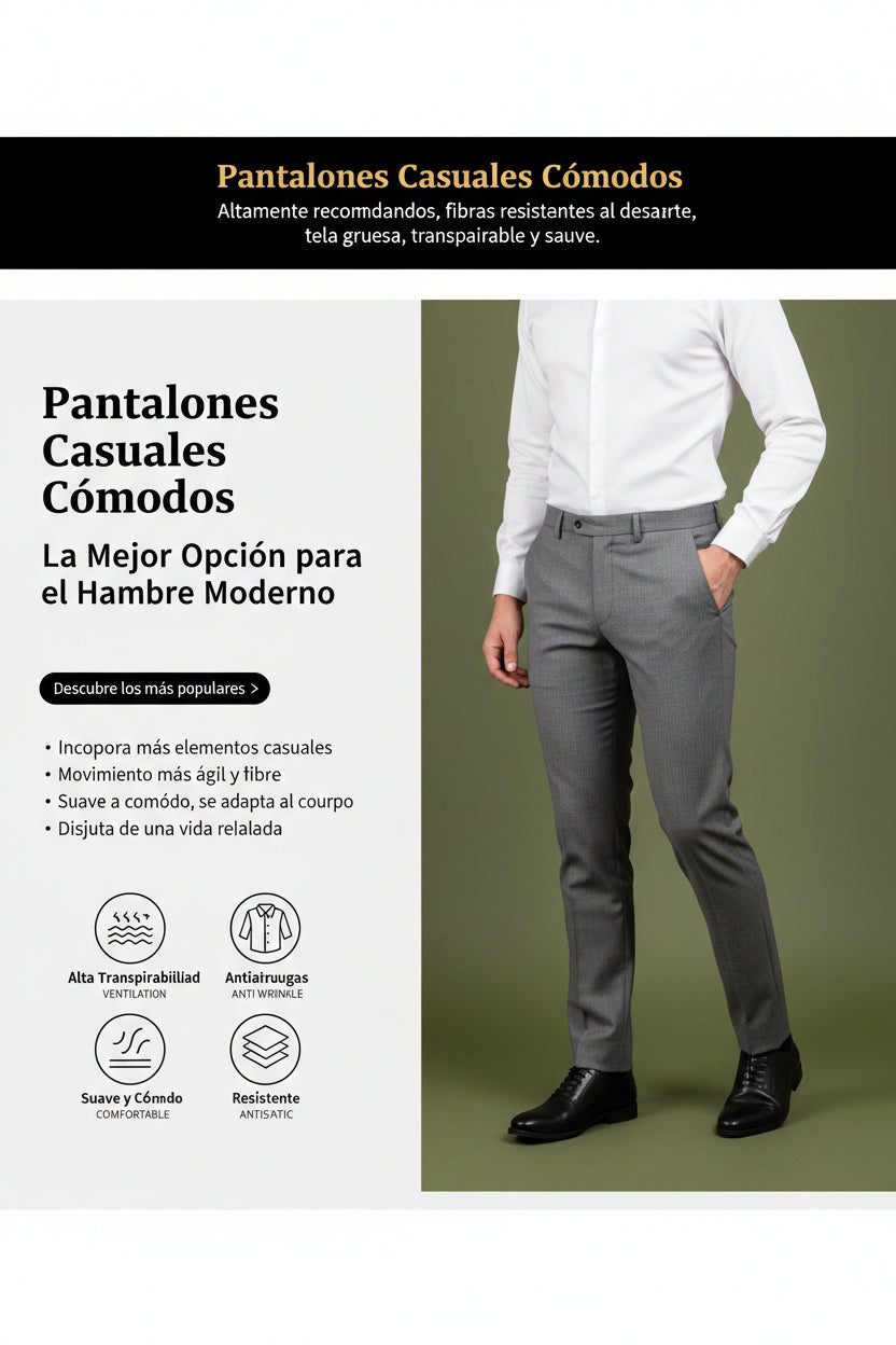 Pantalón Ejecutivo Slim Fit Premium para Hombre
