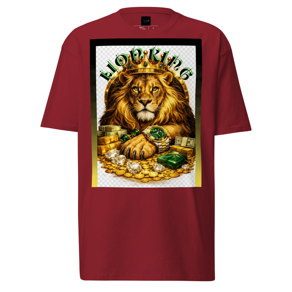 Diseño de Lion para Camiseta Pesada de Calidad Superior para Hombre | De Todo un Poco PR