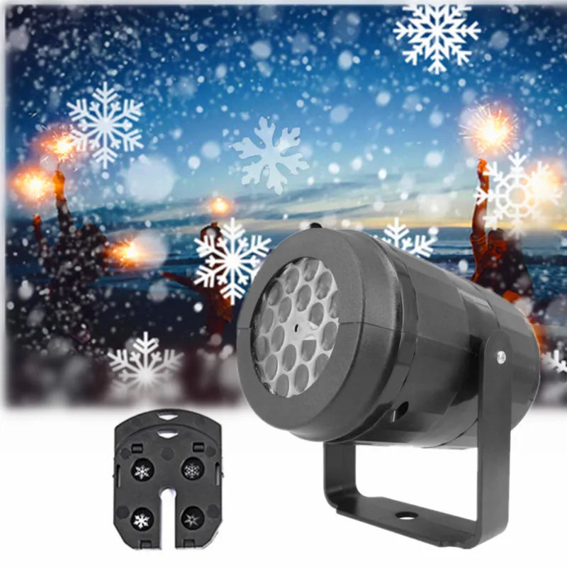 Luz Proyectora LED de Copos de Nieve