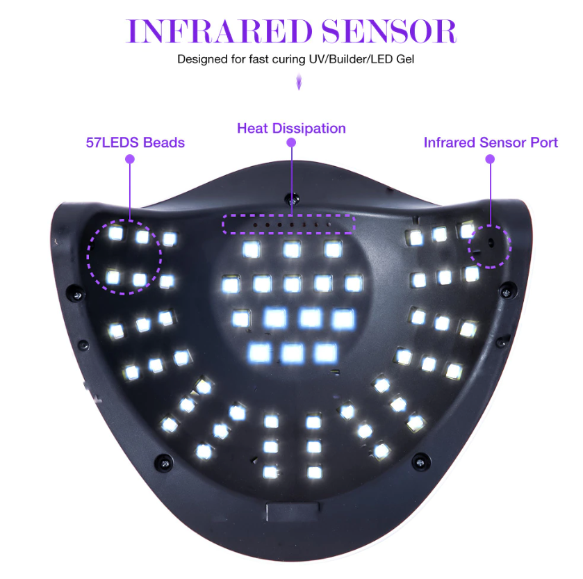 Lámpara UV/LED Profesional 220W – Secado Rápido para Uñas Gel