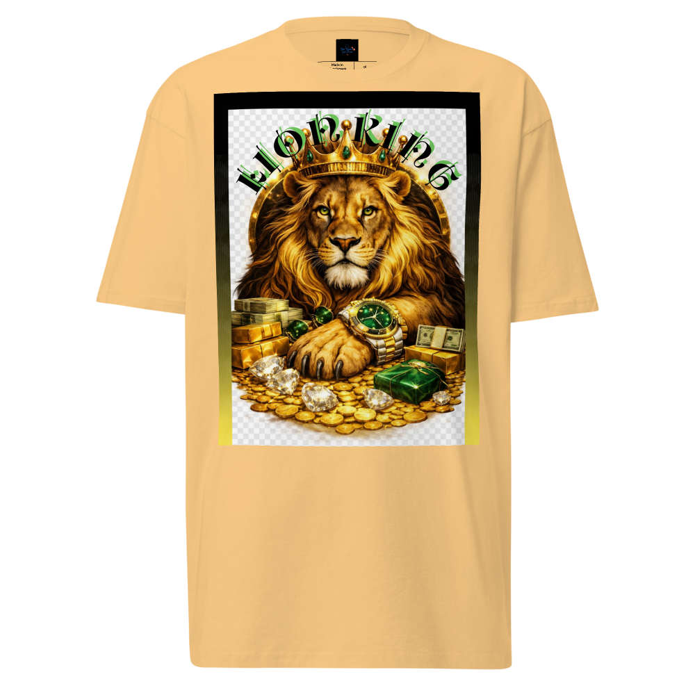 Diseño de Lion para Camiseta Pesada de Calidad Superior para Hombre | De Todo un Poco PR