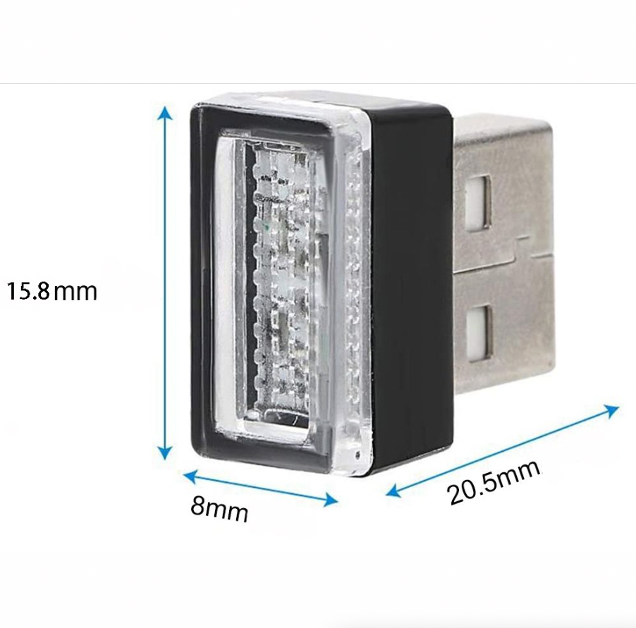 LED Ambiente Interior USB para Auto – Luz Neon Estilo Premium (Pack 3)