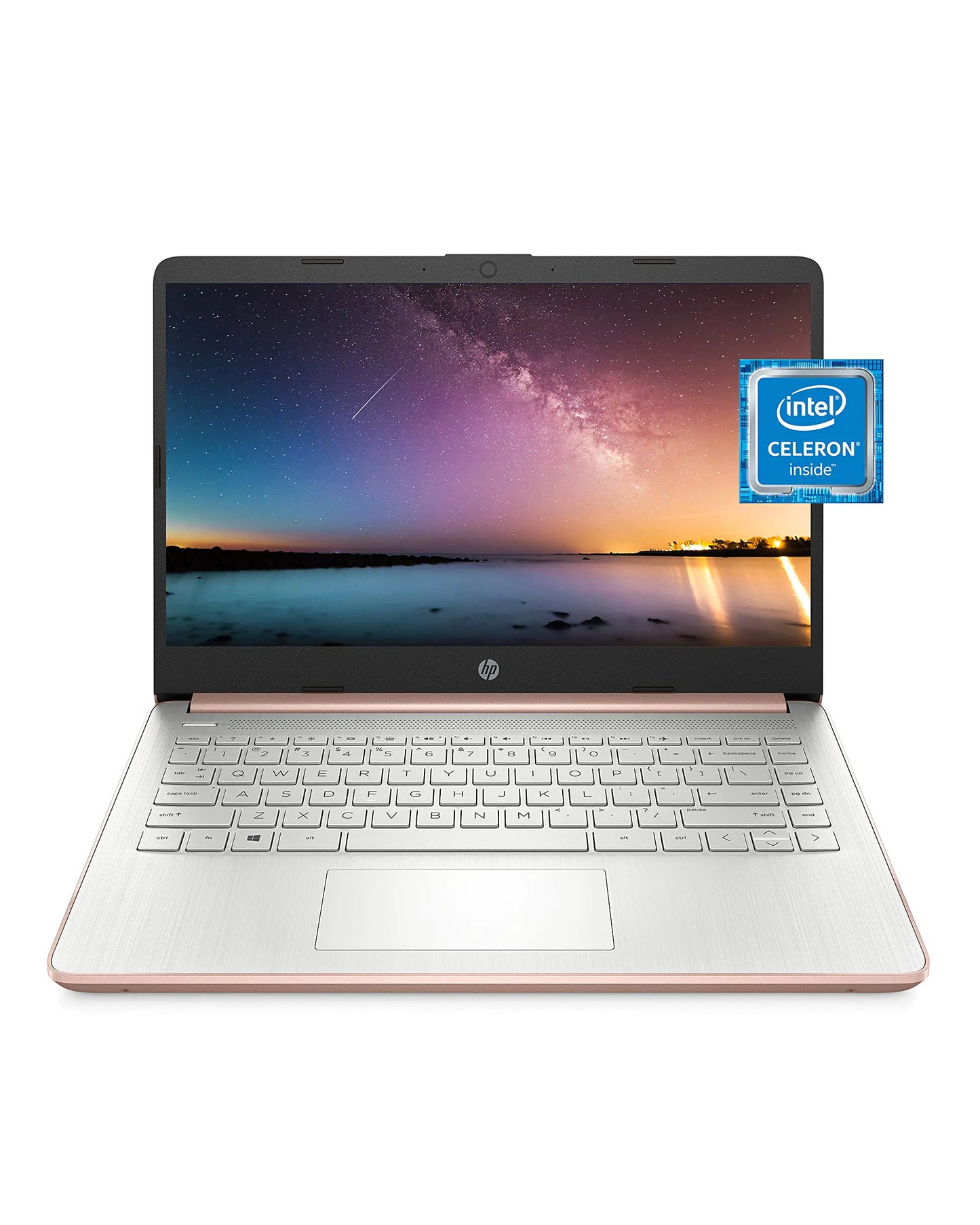 HP 14 Laptop Intel Celeron N4020 4 GB RAM 64 GB Almacenamiento Pantalla HD Micro-Edge de 14 pulgadas Windows 10 Home Oro Rosa (Renovado)