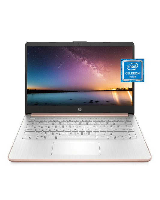 HP 14 Laptop Intel Celeron N4020 4 GB RAM 64 GB Almacenamiento Pantalla HD Micro-Edge de 14 pulgadas Windows 10 Home Oro Rosa (Renovado)