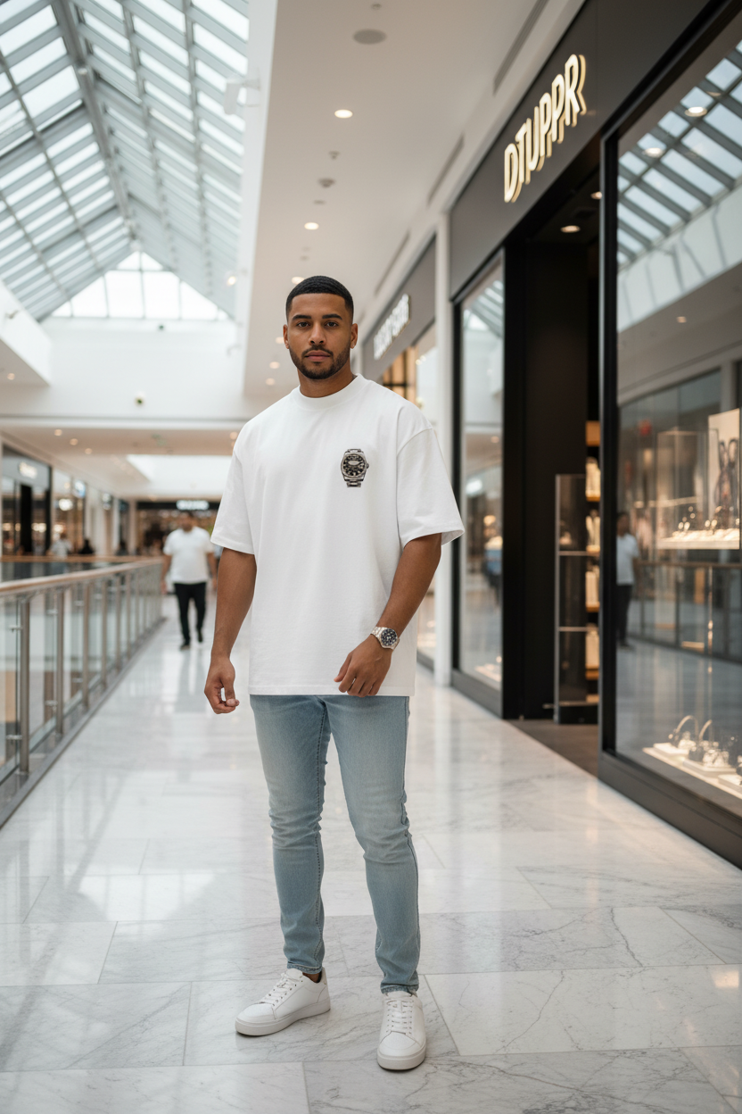 Lux O’Clock Signature White Gold Edition – Camiseta Premium | DTUPPR