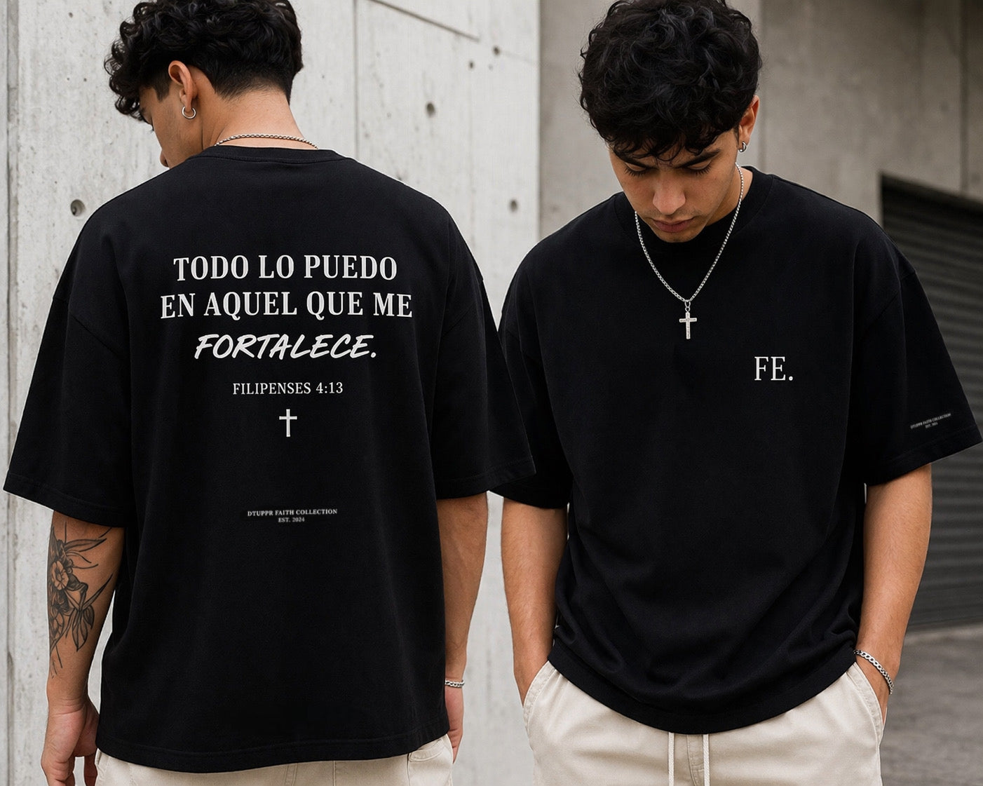 Camisa Premium Oversize “Filipenses 4:13” | Faith Collection DTUPPR