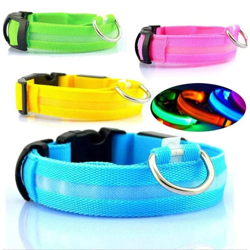 Collar Ajustable LED para Perros con Luz Intermitente y Brillante para la Seguridad de Mascotas, Impermeable