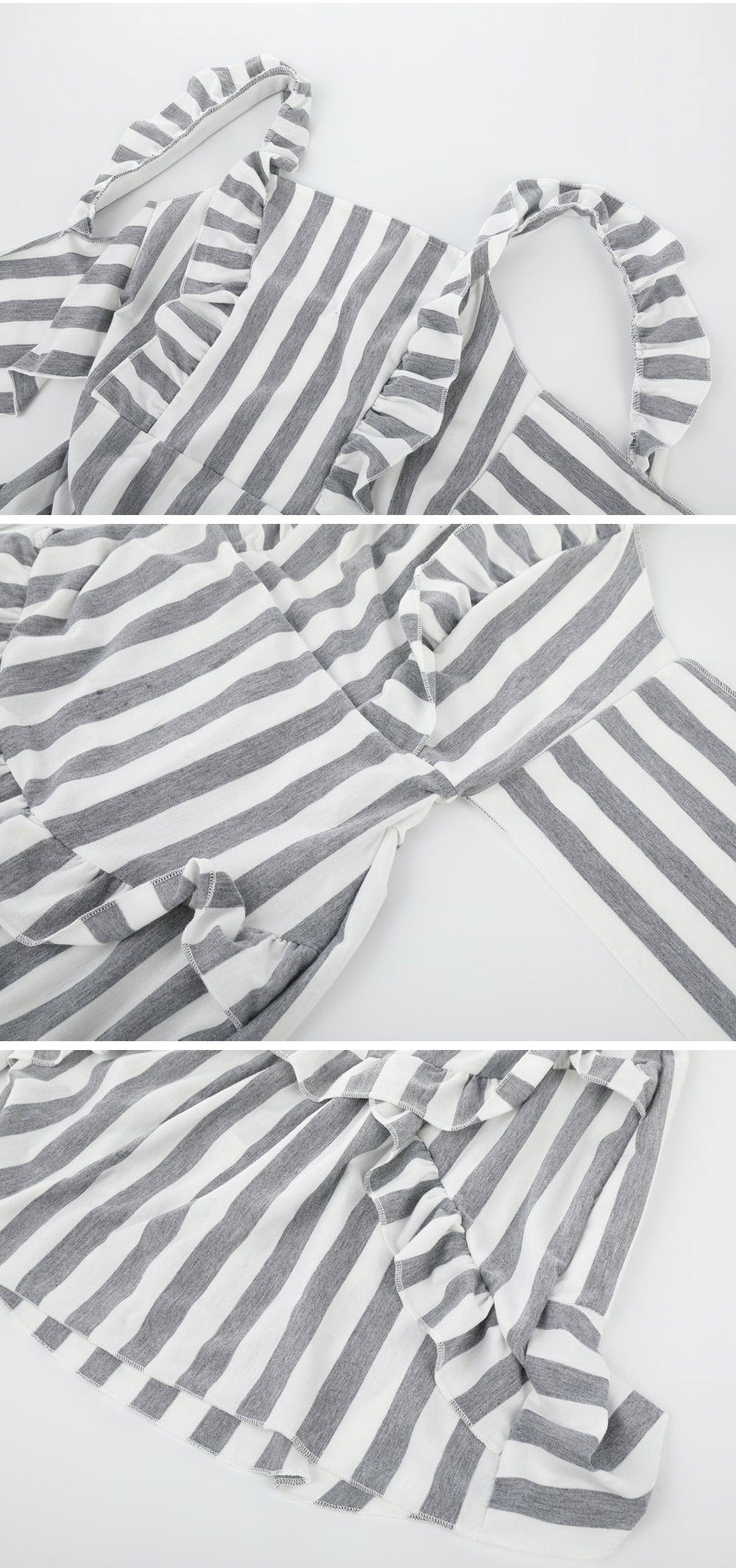 Vestido Summer Chic Rayado con Encaje