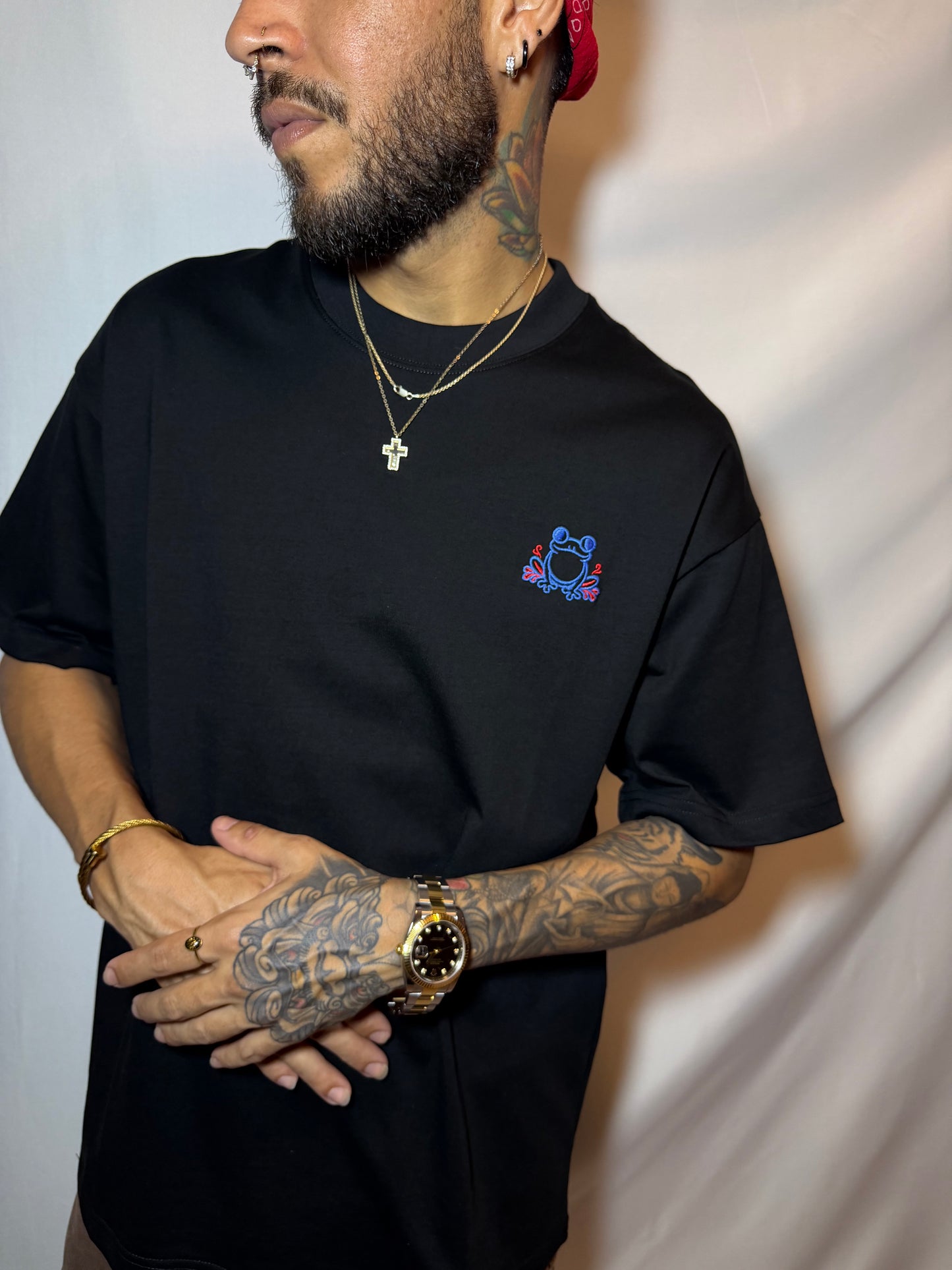 Camisa Premium Oversized Bordado Mediano D’BORIKÍ™ by DTUPPR -Edición Limitada