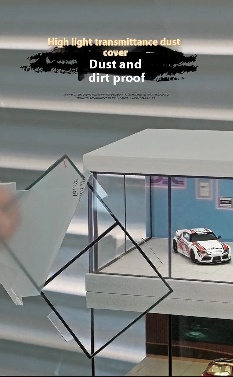 Vitrina Premium LED para Modelos a Escala 1:32 / 1:64 – Display Box de Exhibición Automotriz
