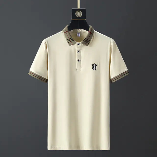 Men's Short Sleeve Polo Shirt - Summer Fashion Cotton