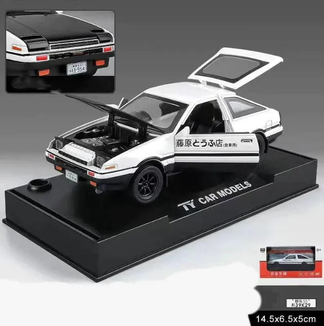 Modelo 86 Drift Clásico 1:32 Edición Retro JDM – Auto Deportivo Coleccionable con Base de Exhibición