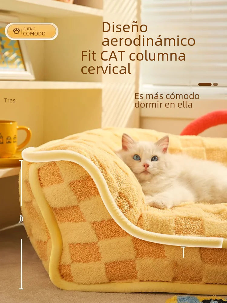 Cama y Tapete de Invierno para Mascotas - Casita Acogedora para Perros