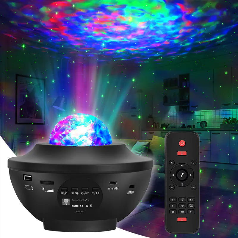 Bluetooth Music Rotating Star Projector Night Light