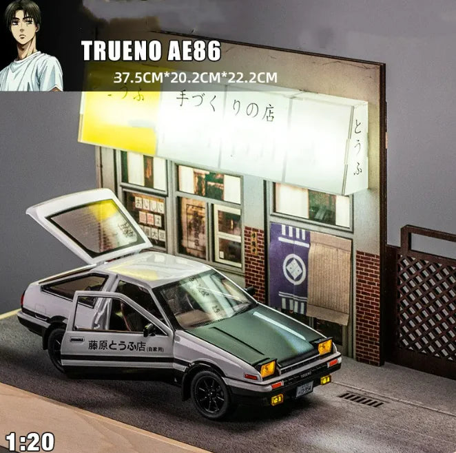Modelo 86 Drift Clásico 1:32 Edición Retro JDM – Auto Deportivo Coleccionable con Base de Exhibición