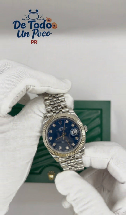 Rolex Datejust 41 Blue Diamond Dial Jubilee 2021 Full Set