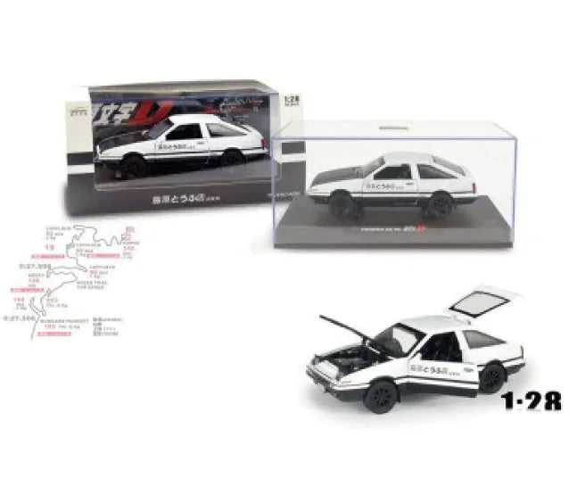 Modelo 86 Drift Clásico 1:32 Edición Retro JDM – Auto Deportivo Coleccionable con Base de Exhibición