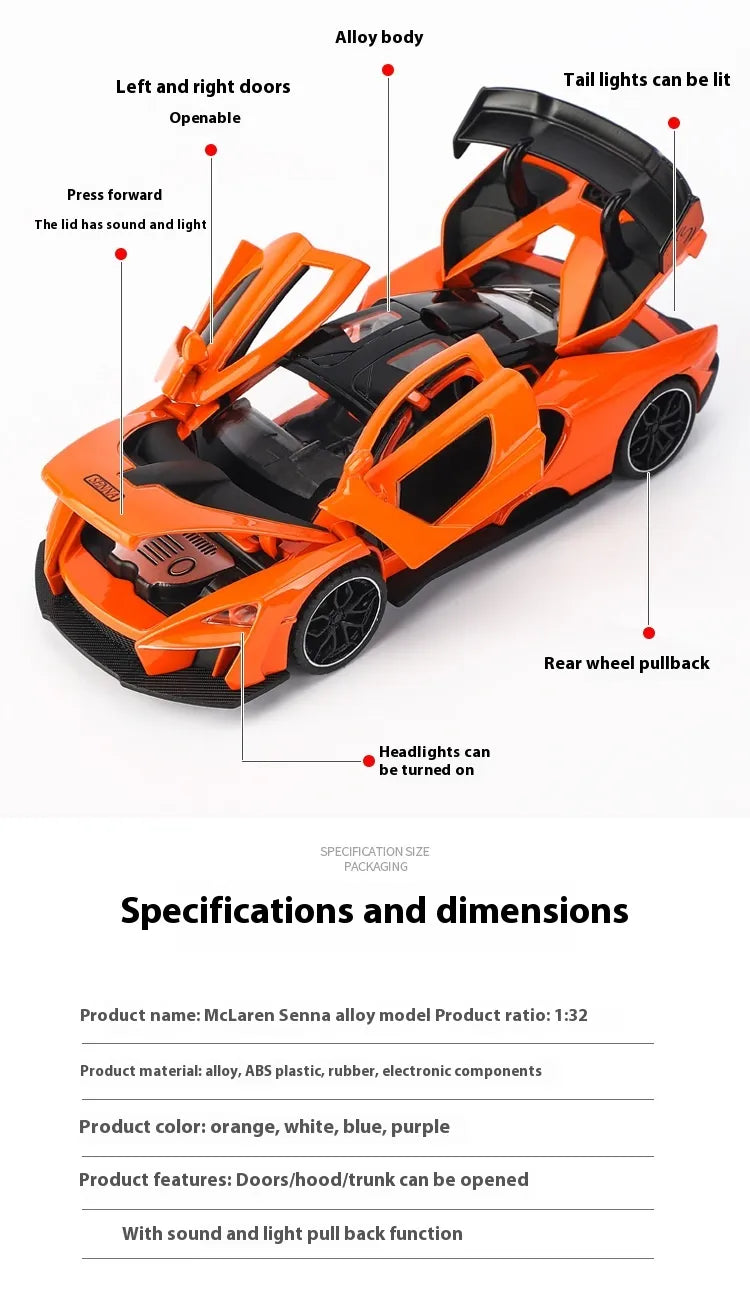Supercar Miniatura Interactivo – Luces & Sonido Realista