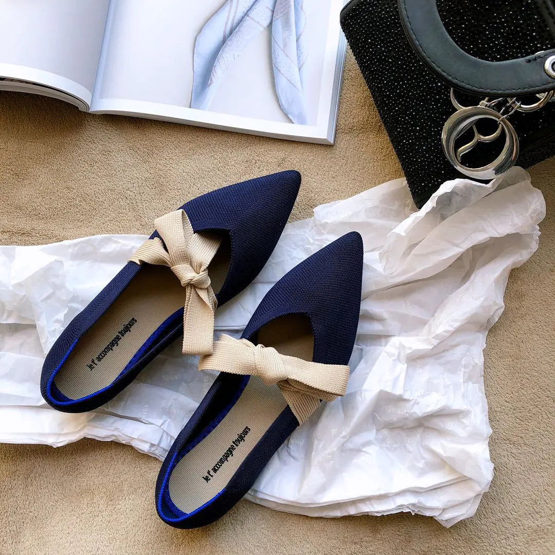 Zapatos Náuticos Casuales Planos con Lazo Estilo Mary Jane