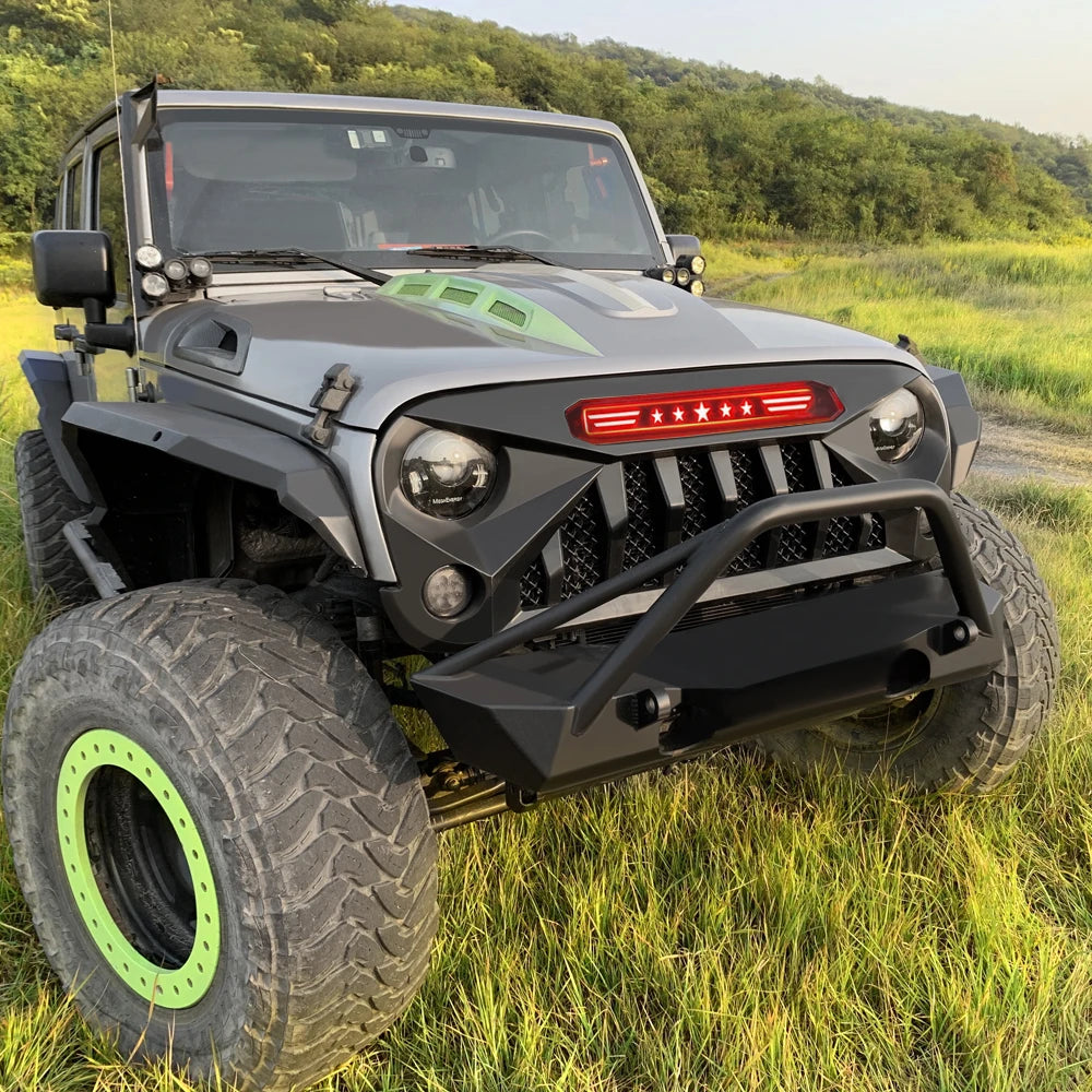 Grill frontal Off-Road LED estilo Jeep Wrangler JK (2007-2018)