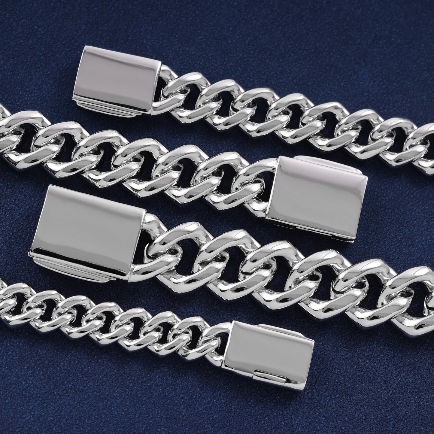 Hip Hop Fashion Brass Link Cuban Chain With 14K 18K Iced Out 5A Zircon 6mm-18mm Moissanite Cuban Bracelet Necklace Jewelry