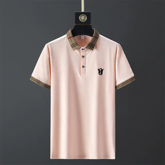 Men's Short Sleeve Polo Shirt - Summer Fashion Cotton