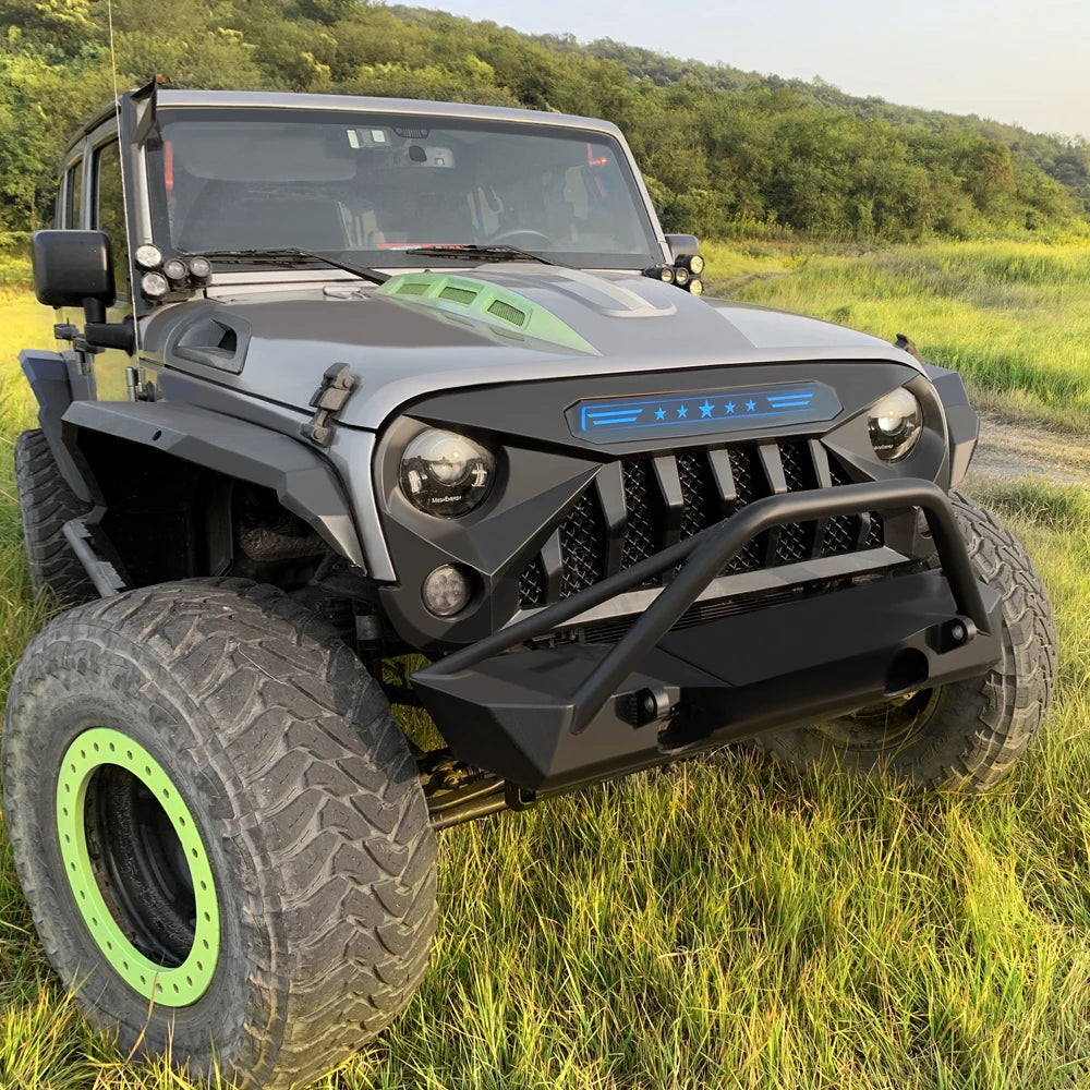 Grill frontal Off-Road LED estilo Jeep Wrangler JK (2007-2018)