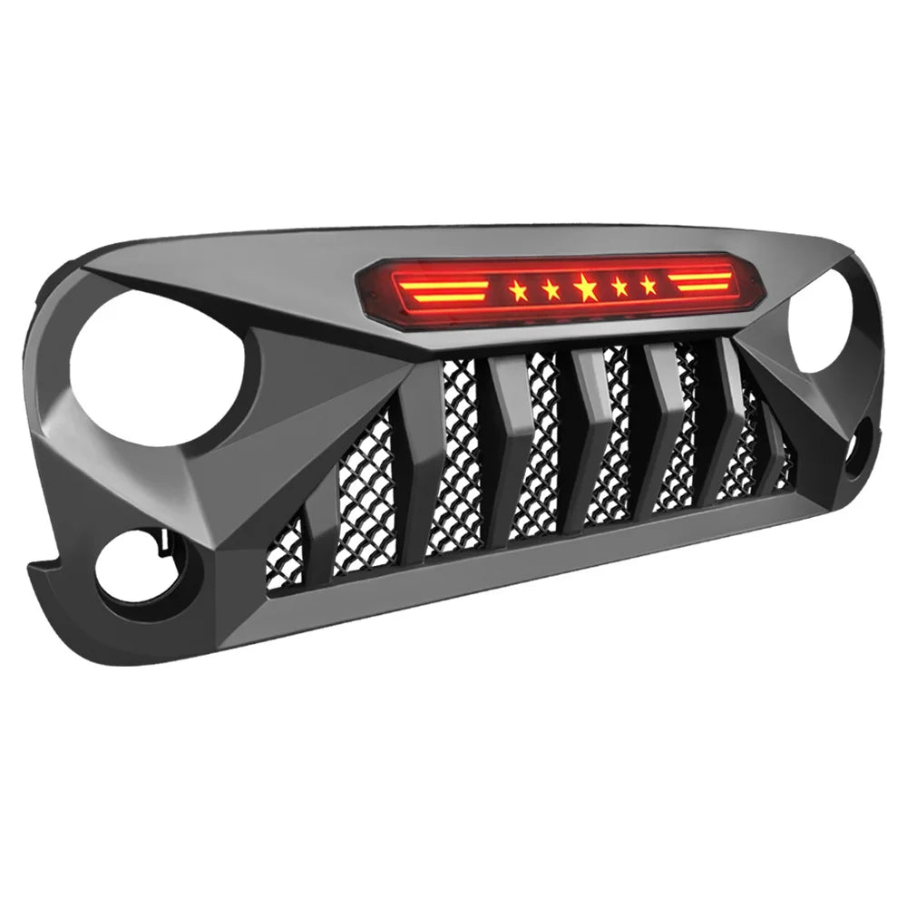 Grill frontal Off-Road LED estilo Jeep Wrangler JK (2007-2018)