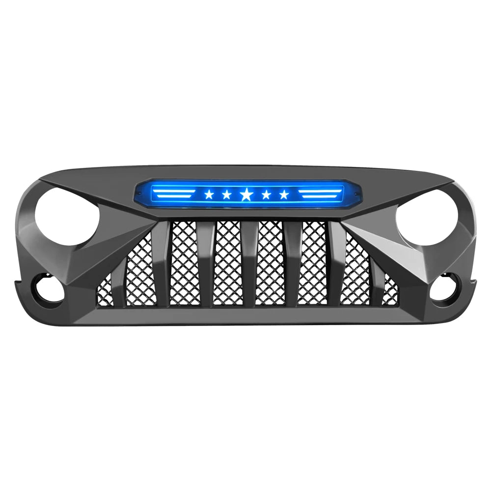 Grill frontal Off-Road LED estilo Jeep Wrangler JK (2007-2018)