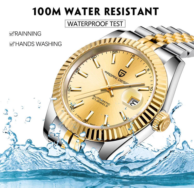 Pagani Design 1645 Men Japan NH35A Movement 10Bar Waterproof Clock Men`s Watch Natural Mechanical Automatic Watches for Men