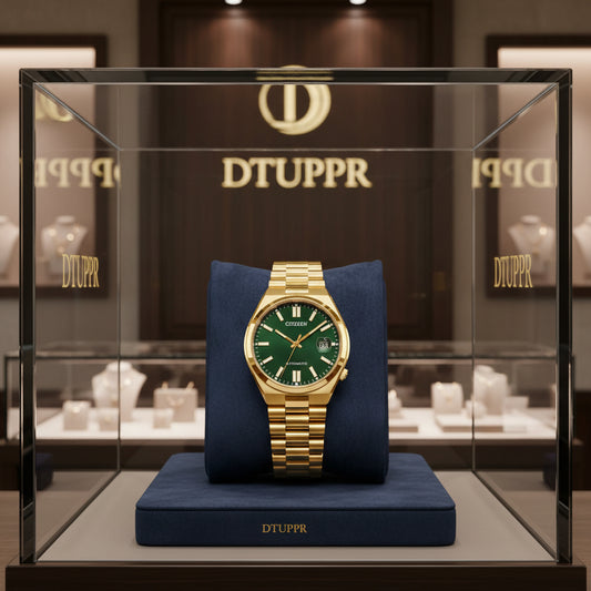 Citizen Tsuyosa Automatic Watch – Green Sunray Dial Gold Tone