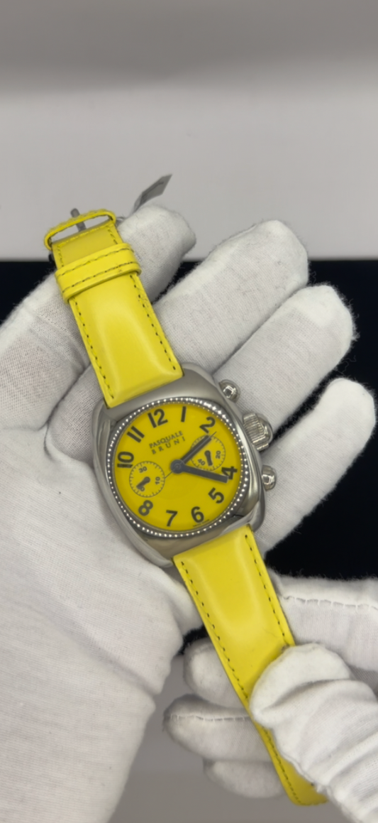 Pasquale Bruni Swiss Made Yellow Dial ⌚️🇮🇹🇨🇭