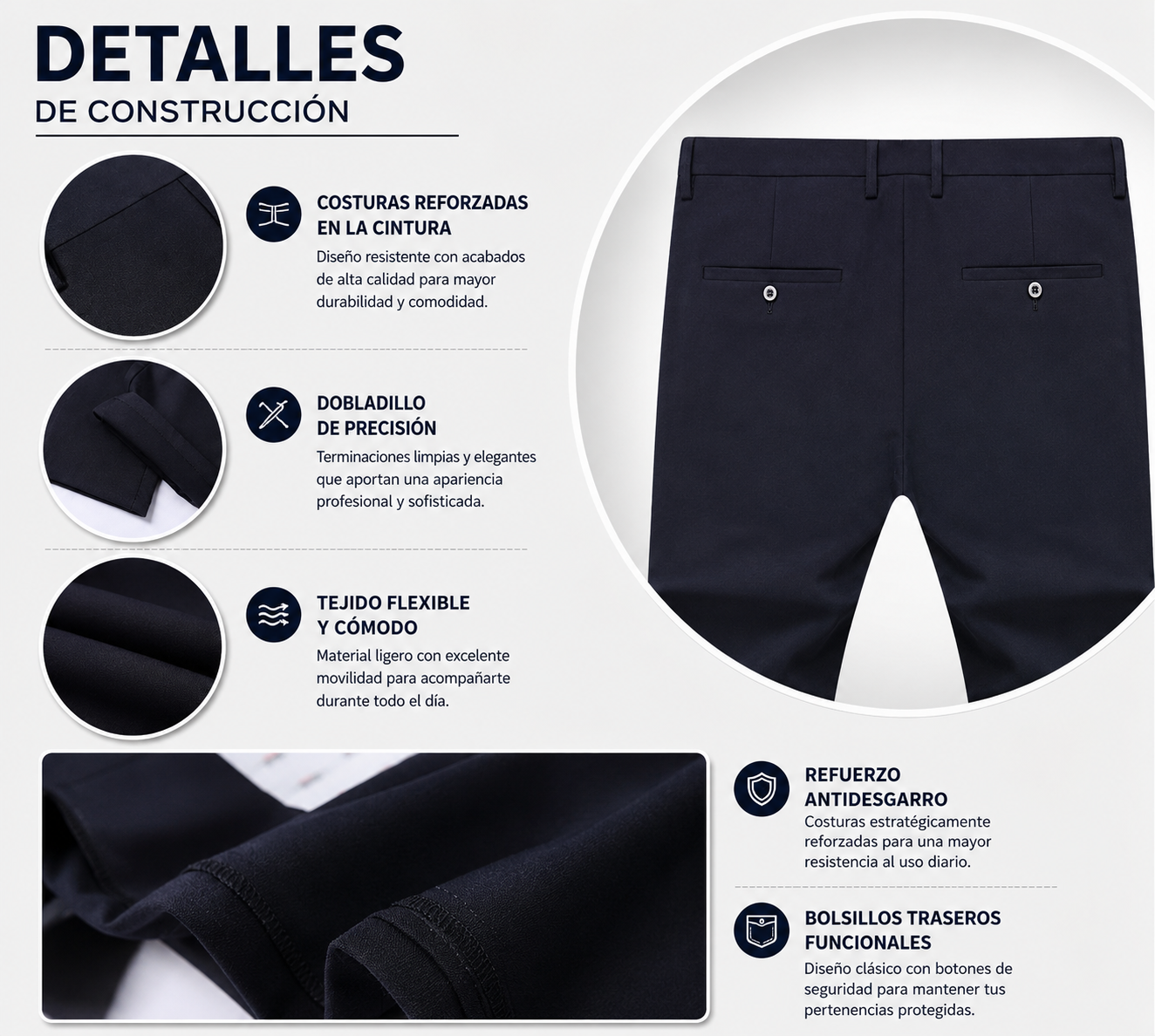 Pantalón Ejecutivo Slim Fit Premium para Hombre