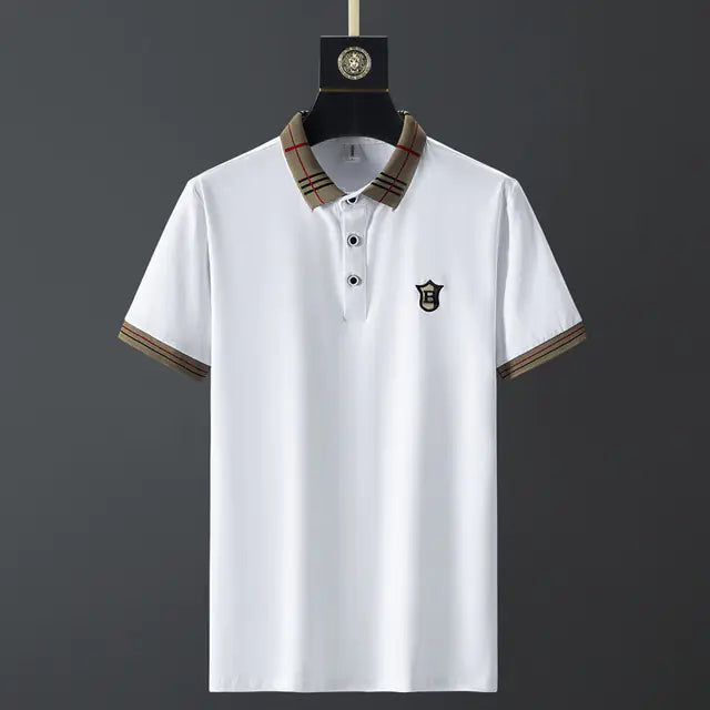 Men's Short Sleeve Polo Shirt - Summer Fashion Cotton