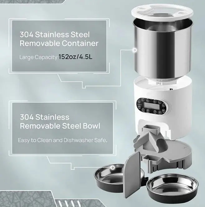 Dispensador Automático de Comida Chique para Mascotas
