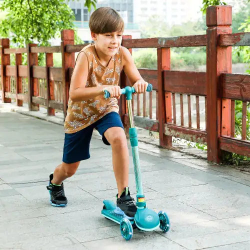 Patinete Infantil, Ruedas con Frenos, Manillar Ajustable en Altura, Ligero, para Niños de 3 a 10 Años