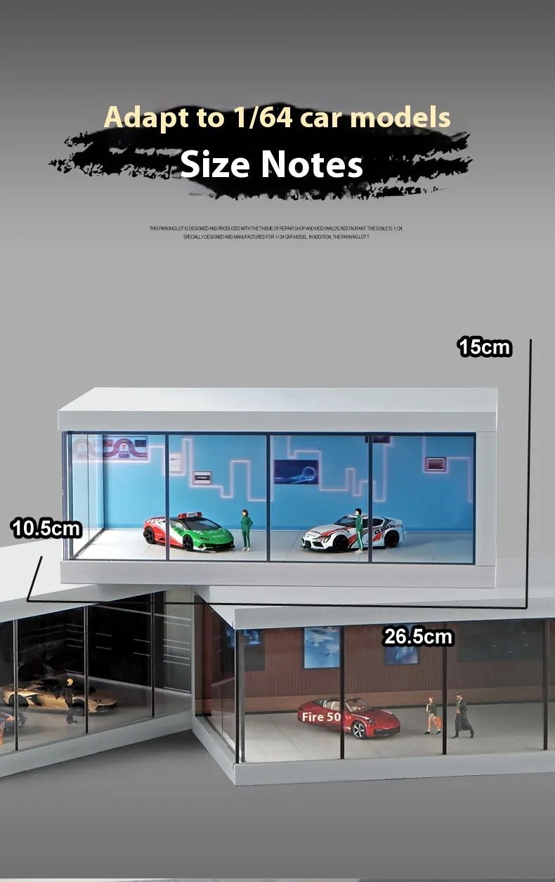 Vitrina Premium LED para Modelos a Escala 1:32 / 1:64 – Display Box de Exhibición Automotriz