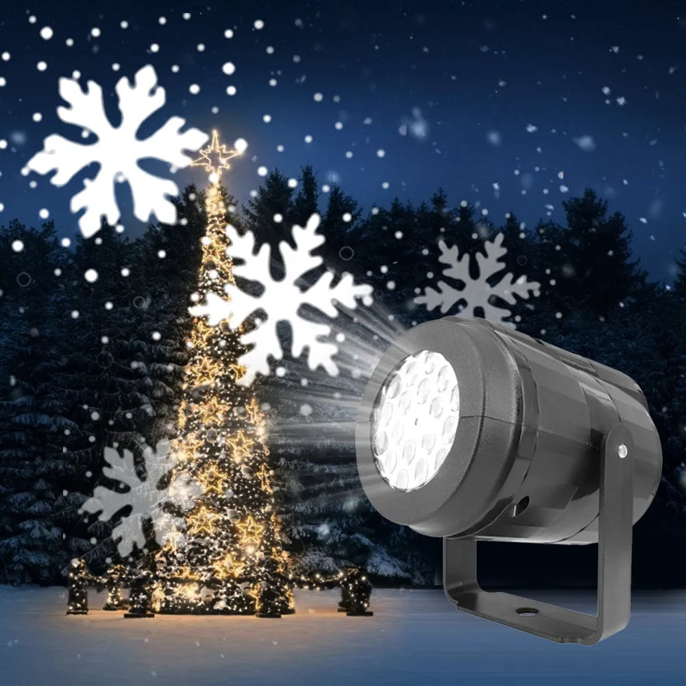 Luz Proyectora LED de Copos de Nieve